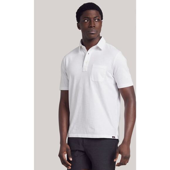 Faherty Sunwashed Polo - Men's Medium - Crisp White (New No Tags) - Picture 3 of 6